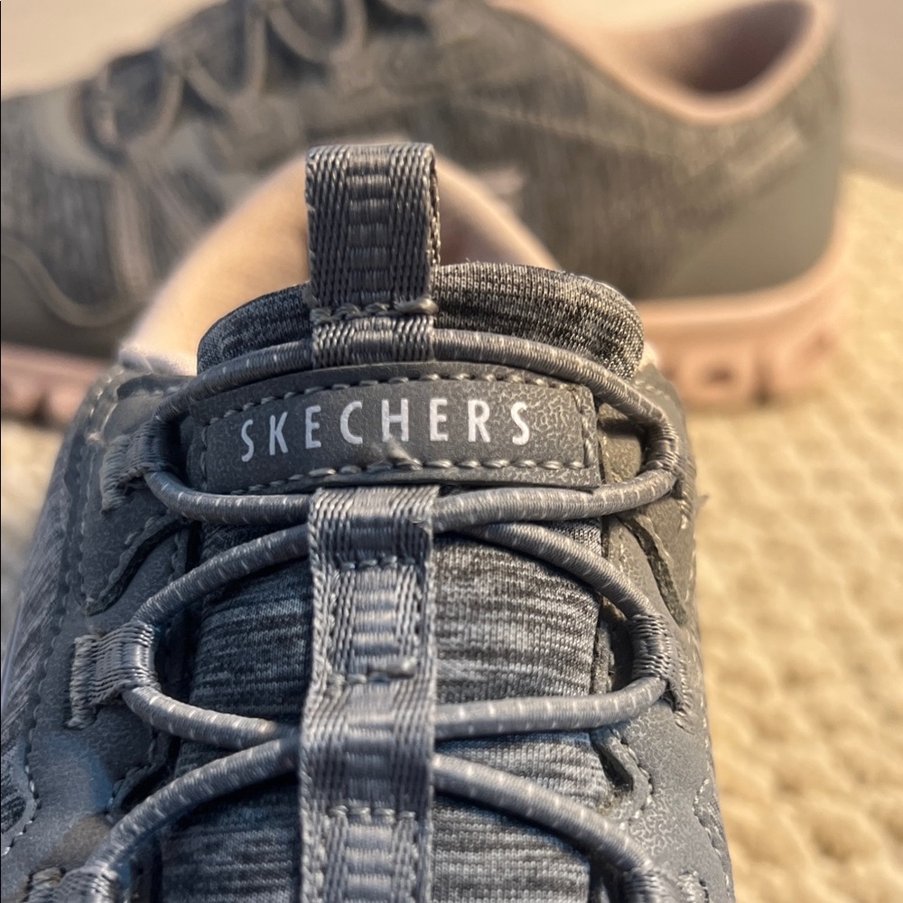 Skechers Gray and Pink Athletic Shoes - Picture 10 of 10